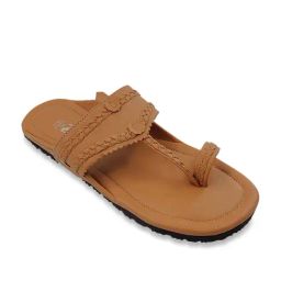Madras Trunk Men's Desi Light brown Kolhapuri Sandals-picture-30