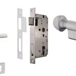 Dorset 60 mm Lock Set With Coin and Knob Cylinder Silver Chrome ML EM OR-10