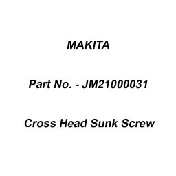 Makita Cross Head Sunk Screw Size M4x12 mm for LB1200F, Part No JM21000031-0