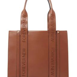 Forever New Signature Alison Tan Solid Small Tote Bag-image-28