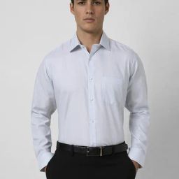 Van Heusen Grey Cotton Regular fit Stripes Shirt-image-59