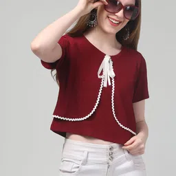 clobug Extended Sleeves Net Crop Top-60