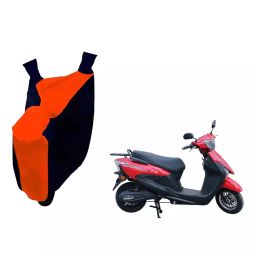 Auto Pearl Waterproof Two Wheeler Cover For Avon E Scoot (Orange & Blue)-picture-0