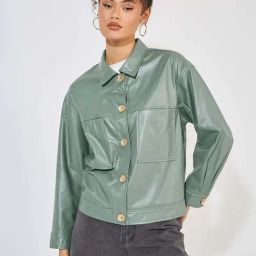 Styli Grey Plain Jacket-picture-3