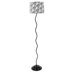 Tucasa TC-113 56.5 Inch Filigree Design Print Floor Lamp with Metal Base-image-54