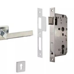 Dorset Silver Chrome Lock Set With Mortise Latch ML FB OR-47