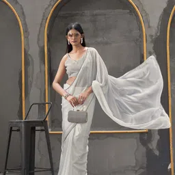 Tikhi Imli Satin Ready to Wear Saree With Embellished Lace-picture-22