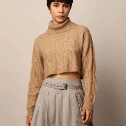 Only Beige Self Sweater-image-31