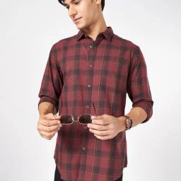 Byford by Pantaloons Garnet Cotton Slim fit Self  Shirts-picture-25