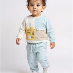 HOP Baby by Westside Multicolour Animal Cotton T-Shirt and Joggers Set-picture-25