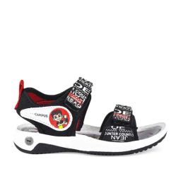 Campus Kids Black & White Floater Sandals-image-95