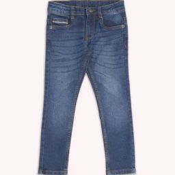 Pantaloons Junior Blue Cotton Tapered Fit Jeans-image-52