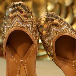 Glam Story Women's Gold Ethnic Juttis-image-42