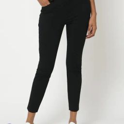 GAP Black Skinny Fit Solid Trousers-image-57