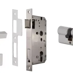 Dorset 70 mm Lock Set With Both Side Key Cylinder Silver Chrome ML NE OR-12