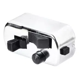 Uno Minda Handle Bar Switch - Right Side - 6V with Engine Kill - Chrome Cover, Black Buttons for Bajaj Super (Grey) (SW-0704R)-20