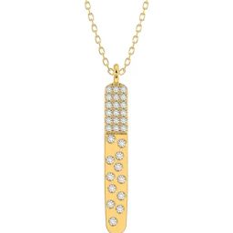 Silvermist 925 Sterling Silver Diamond Dot Bar Chain Pendant for Women & Girls-image-30
