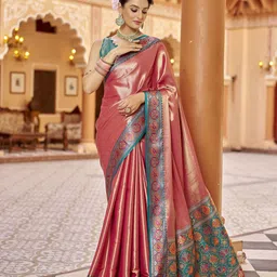 elora Woven Design Zari Tissue Banarasi Saree-picture-33