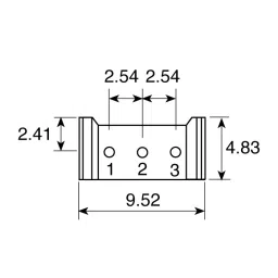 Vishay Through Hole Trimmer Resistor 1/2 W Power 500 kΩ Resistance Pin Terminal, M64W504KB40 image 4