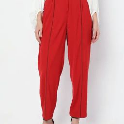 Vero Moda Red Straight Fit High rise Pants-picture-18