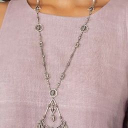 Shaya 92.5 Sterling Silver White Gold A Muse Called Jyoti Liesel Necklace for Women-image-31