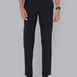 V Dot Black Slim Fit Trousers-image-41