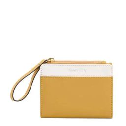 Fastrack Mustard Color Blocked Bi-Fold Wallet for Women-14