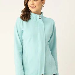 BRINNS Turquoise Front-Open Sweatshirt-30