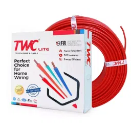 TWC Lite 1 Sq.mm 1 Core Flame Retardant Flexible Cable Red (90 m)-image-25