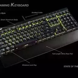 Cosmic Byte Cb-Gk-03 Eye Aluminium Mechanical Real RBG Backlit With Effects Wired Usb Gaming Keyboard image 3