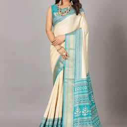 A.V.M. SILK MILLS Ethnic Motifs Zari Pure Cotton Saree-picture-26