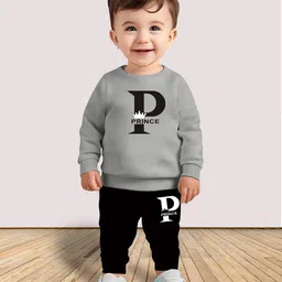 MITANSH Kids Printed Round Neck Sweatshirt With Jogger-picture-40
