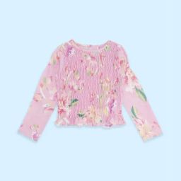 Pantaloons Junior Pink Cotton Printed Full Sleeves Top-image-113