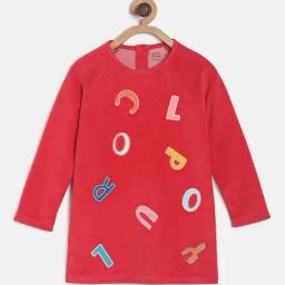 MINIKLUB Kids Red Printed Full Sleeves Dress-image-61