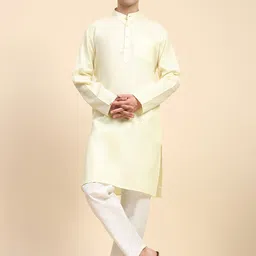 SKAVIJ Men Regular Pure Cotton Kurta with Pyjamas-picture-38