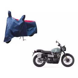 Auto Pearl Waterproof Two Wheeler Cover For Triumph Street Scrambler (Red & Blue)-image-92