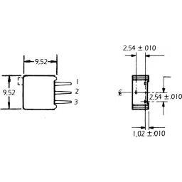 Vishay Through Hole Trimmer Resistor 1/2 W Power 500 kΩ Resistance Pin Terminal, M64W504KB40 image 5