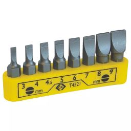 CK TOOLS SLOTTED SCREWDRIVER BIT CLIP SET, 8 PCS, T4521-25
