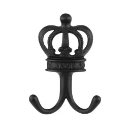 AHA 102x150 mm (6 inch) Iron Black Powder Coated Crown Shape Wall Hook-image-42