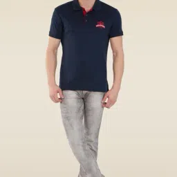 Jockey 3911 Navy Super Combed Cotton Rich Half Sleeves Polo T-Shirt (Logo Design May Vary)-image-57
