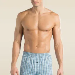 Jockey 8222 Light Blue Boxer Shorts with Ultrasoft Inner Waistband - Pack of 2 (Prints May Vary)-picture-41