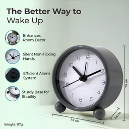 The Better Home Grey Alarm Clock image 4