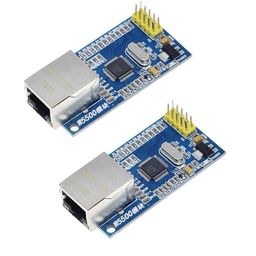 W5500 Ethernet Network Module 2-Pack SPI to TCP/IP Interface Board with Built-in PHY Chip 32KB Buffer for UNO Rduino Compatible Internet Connectivity Embedded IoT Projects image 1