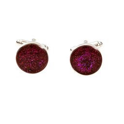 mrcuff Red Diamond Dust Formal Set Cufflinks in Presentation Gift Box & Polishing Cloth image 1