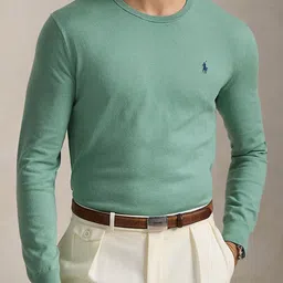 Polo Ralph Lauren Men Solid Slim Fit Textured Pure Cotton Sweater-picture-32