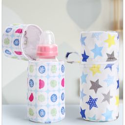 Babyhug Feeding Bottle Cover with Zip Star Print Pack Of 2 Blue   - Fits Upto 330 ml Each-image-52