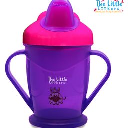 THE LITTLE LOOKERS Unbreakable Baby Sippy Cup with Double Handle Purple - 175 ml-14