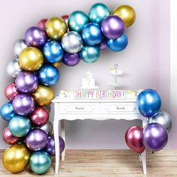 Bubble Trouble Multicolor Chrome Balloons Combo - Pack of 30-image-1