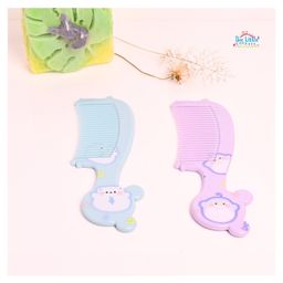 THE LITTLE LOOKERS Baby Hair Comb Set I Kids Hair Brush I Baby Comb for Wet, Dry, Curly Hairs Kids with Wide Tooth Comb - Purple & Blue (Pack of 2)-image-44
