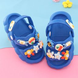 Oh! Pair Slip On Clogs with Fish Applique - Blue-picture-1